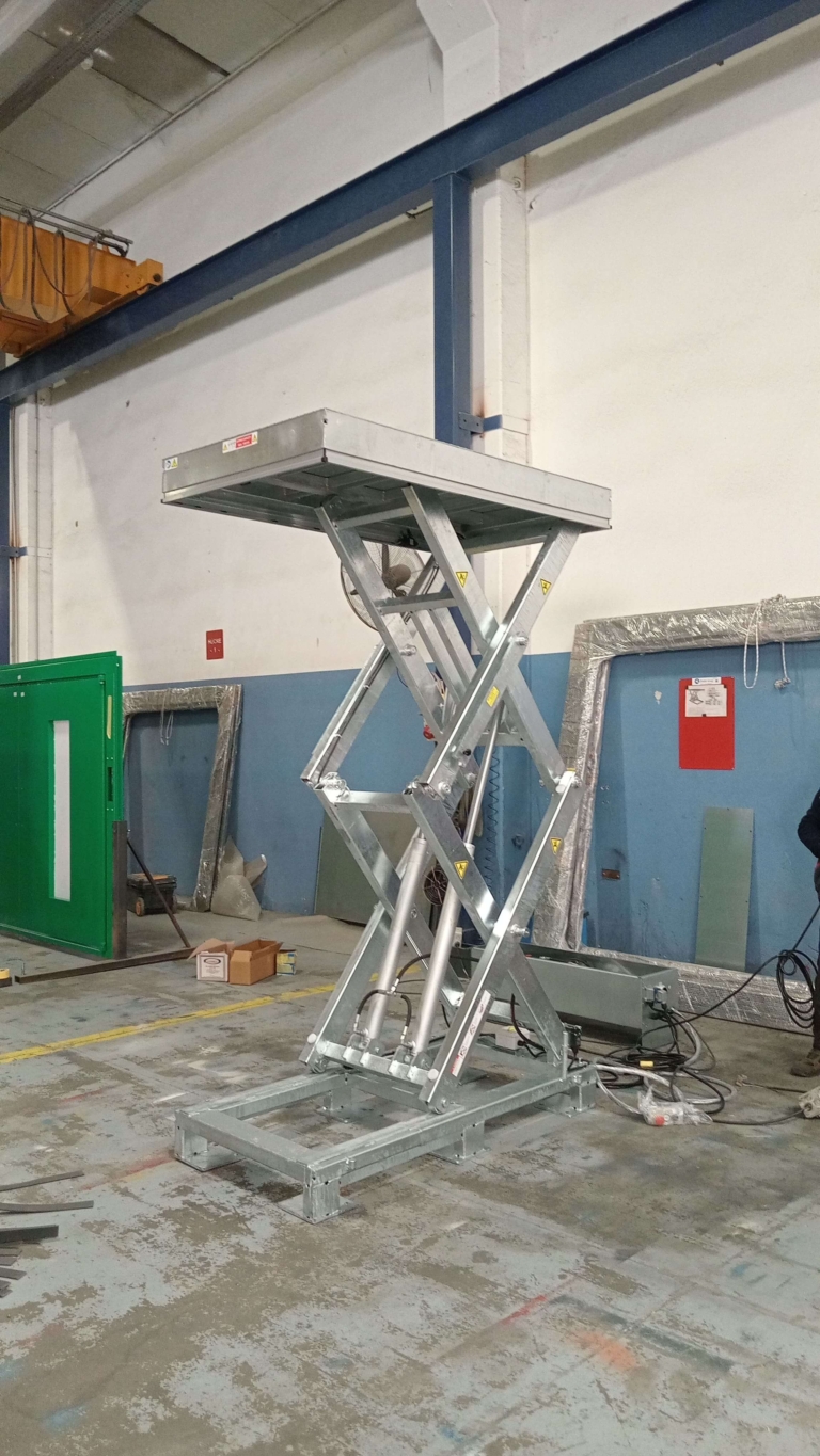 Galvanised Double Scissor Lift Table – Outdoor-Ready Lifting Solution for Harsh Environments